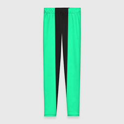 Женские легинсы Color turquoise black line