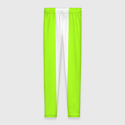 Леггинсы женские Color light green white stripes, цвет: 3D-принт