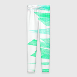 Леггинсы женские Color white light blue strip, цвет: 3D-принт