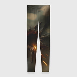 Леггинсы женские Следы от пуль на камуфляже, цвет: 3D-принт