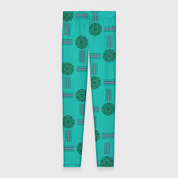 Леггинсы женские Мячи и полосы, цвет: 3D-принт