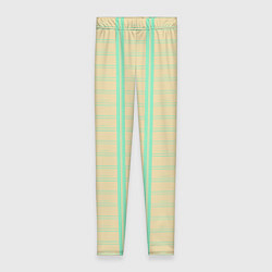 Женские легинсы Color beige cage blue stripes