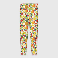 Женские легинсы Ягоды и фрукты паттерн