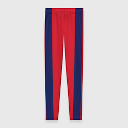 Женские легинсы Color black red stripes