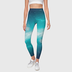 Леггинсы женские Галактическое сияние небес, цвет: 3D-принт — фото 2