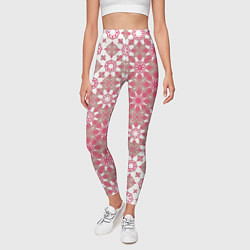 Леггинсы женские Звездная россыпь-розовый, цвет: 3D-принт — фото 2