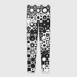 Леггинсы женские Черно-белая метаморфоза, цвет: 3D-принт