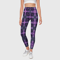 Леггинсы женские Абстрактно-цветочный градиент, цвет: 3D-принт — фото 2