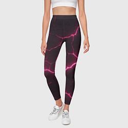 Леггинсы женские Розовый свет из разлома плит, цвет: 3D-принт — фото 2
