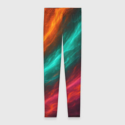 Леггинсы женские Разноцветное движение, цвет: 3D-принт