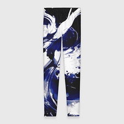 Женские легинсы Чёрно-фиолетовый абстракция волна