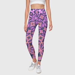 Леггинсы женские Фиолетовая геометрическая метаморфоза, цвет: 3D-принт — фото 2