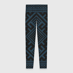 Женские легинсы Славянские узоры на черном