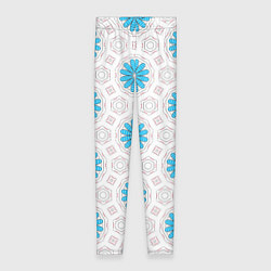 Леггинсы женские Цветочно-геометрический узор, цвет: 3D-принт