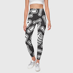 Леггинсы женские Черепки и костяшки, цвет: 3D-принт — фото 2