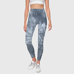 Леггинсы женские Абстракция - gray-blue, цвет: 3D-принт — фото 2