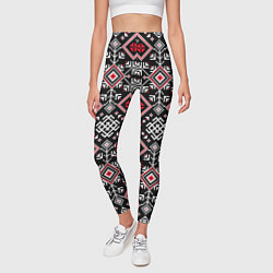 Леггинсы женские Славянский орнамент обережный, цвет: 3D-принт — фото 2