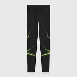 Женские легинсы Color green black