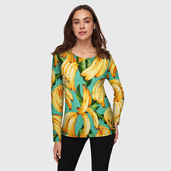 Лонгслив женский Банан, цвет: 3D-принт — фото 2