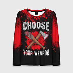 Лонгслив женский Choose Your Weapon, цвет: 3D-принт