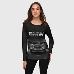 Лонгслив женский BMW серебро, цвет: 3D-принт — фото 2