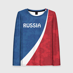Лонгслив женский Russia, цвет: 3D-принт