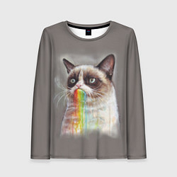 Лонгслив женский Grumpy Cat, цвет: 3D-принт