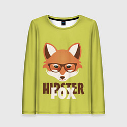 Лонгслив женский Hipster Fox, цвет: 3D-принт