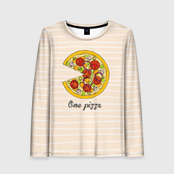 Женский лонгслив One Love - One pizza
