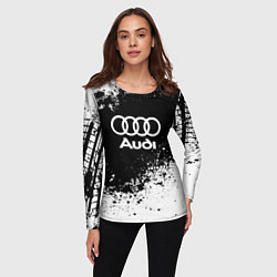 Лонгслив женский Audi: Black Spray, цвет: 3D-принт — фото 2