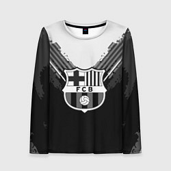 Лонгслив женский FC Barcelona: Black Style, цвет: 3D-принт