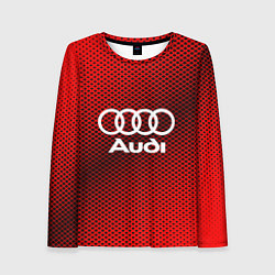 Женский лонгслив Audi: Red Carbon