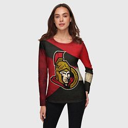 Лонгслив женский HC Ottawa Senators: Old Style, цвет: 3D-принт — фото 2