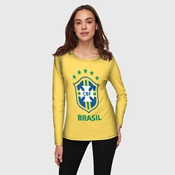 Лонгслив женский Brazil Team, цвет: 3D-принт — фото 2