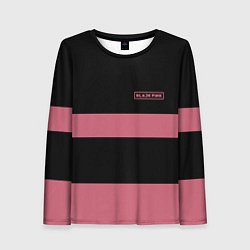 Лонгслив женский Black Pink: Logo, цвет: 3D-принт