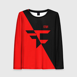 Лонгслив женский FaZe Clan: Red & Black, цвет: 3D-принт