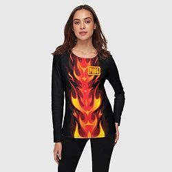 Лонгслив женский PUBG: Hell Flame, цвет: 3D-принт — фото 2