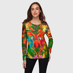 Лонгслив женский Яркие тропики, цвет: 3D-принт — фото 2