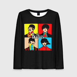 Лонгслив женский The Beatles: Pop Art, цвет: 3D-принт