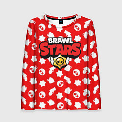 Лонгслив женский Brawl Stars: Red & White, цвет: 3D-принт