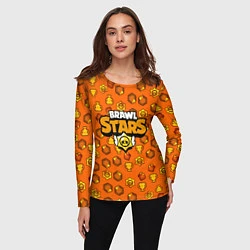 Лонгслив женский Brawl Stars: Orange Team, цвет: 3D-принт — фото 2