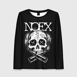 Лонгслив женский NOFX Skull, цвет: 3D-принт