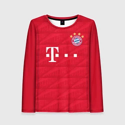 Лонгслив женский FC Bayern: Lewandowski Home 19-20, цвет: 3D-принт