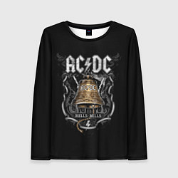 Лонгслив женский ACDC - hells bells, цвет: 3D-принт