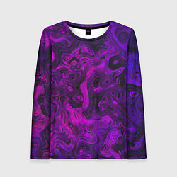 Лонгслив женский Abstract purple, цвет: 3D-принт