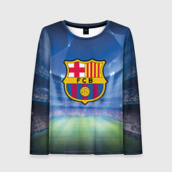 Лонгслив женский FC Barcelona, цвет: 3D-принт