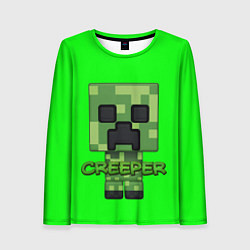 Лонгслив женский MINECRAFT CREEPER, цвет: 3D-принт