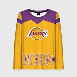 Лонгслив женский Los Angeles Lakers, цвет: 3D-принт