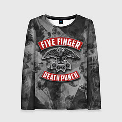 Лонгслив женский Five Finger Death Punch, цвет: 3D-принт