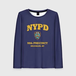 Лонгслив женский Бруклин 9-9 департамент NYPD, цвет: 3D-принт